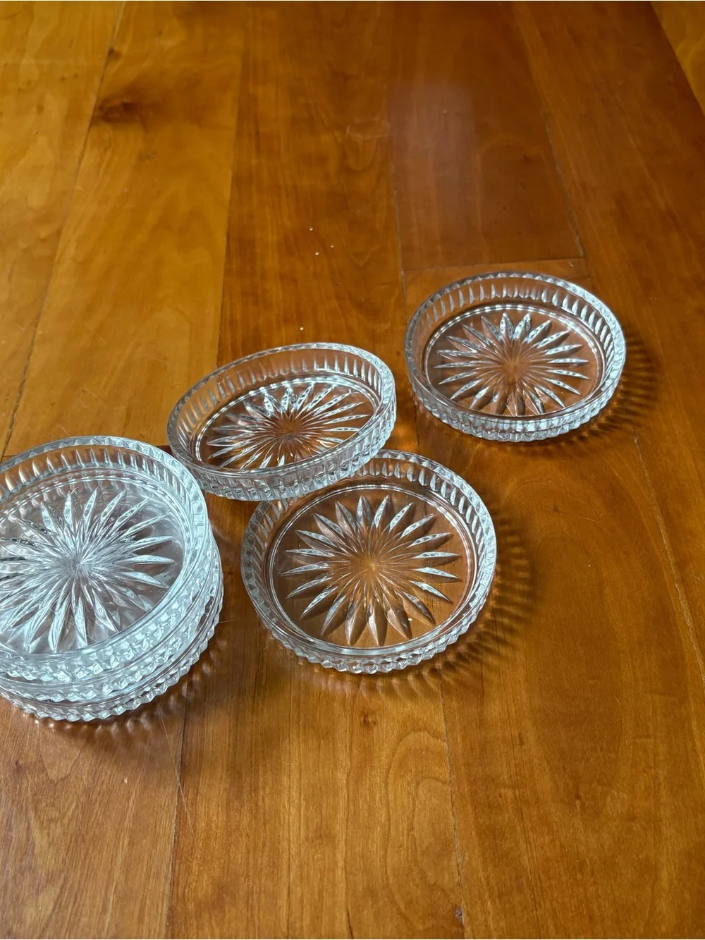 Princess House 24% Lead Crystal  Starburst Coasters - Set of 6